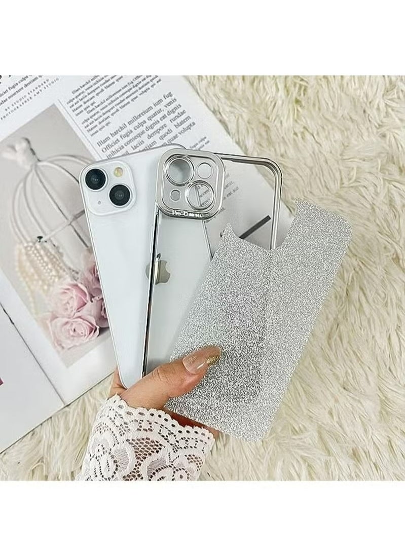 X-level - iPhone 15 Case Cover For Women Girls Glitter Luxury Flexible Plating Shockproof Full Camera Lens Protective Protection Accessories Phone Back Cover For iPhone 15 Luxurious - Image 1