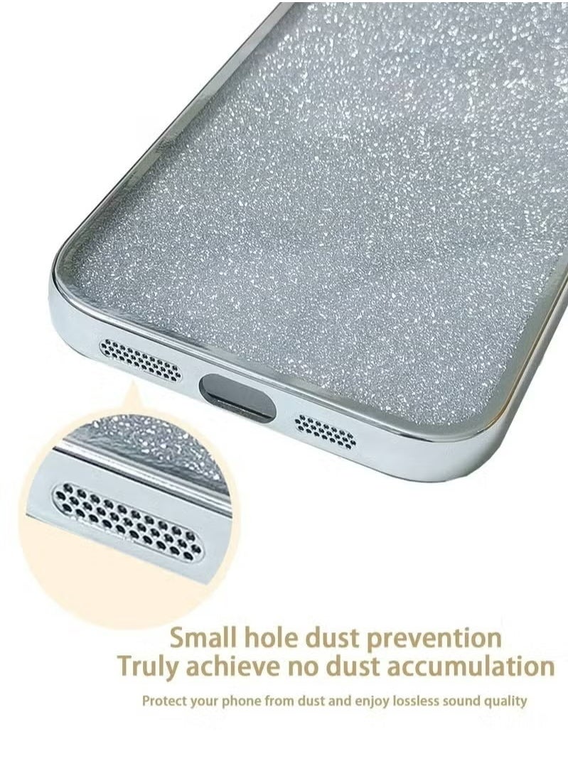 X-level - iPhone 15 Case Cover For Women Girls Glitter Luxury Flexible Plating Shockproof Full Camera Lens Protective Protection Accessories Phone Back Cover For iPhone 15 Luxurious - Image 1