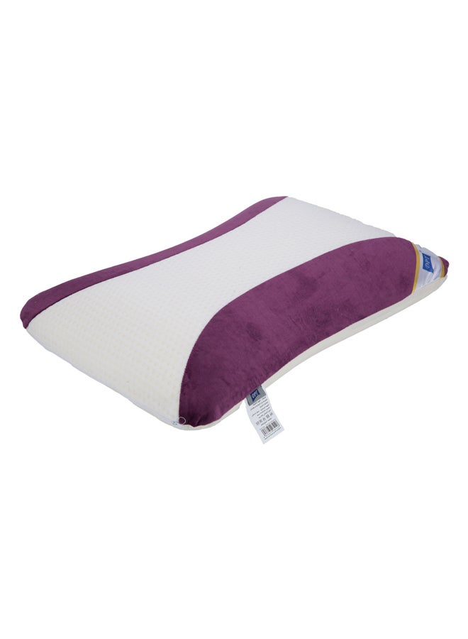 دي بي تي وسادة طبية بحشو ميموري فوم، وسادة لدعم الرقبة والكتف مضادة للبكتيريا، بنفسجي*ابيض، مقاس 35*55 سم - Image 3