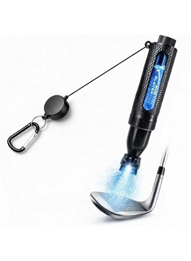 HODL 21 Mud Slayer Golf Club Cleaning Brush with Fine Mist Spray, Leak-Proof Viewing Window & Retractable Clip – Dual Bristle Head, Ergonomic Handle – Must-Have Golf Accessories for Men & Women - Image 1