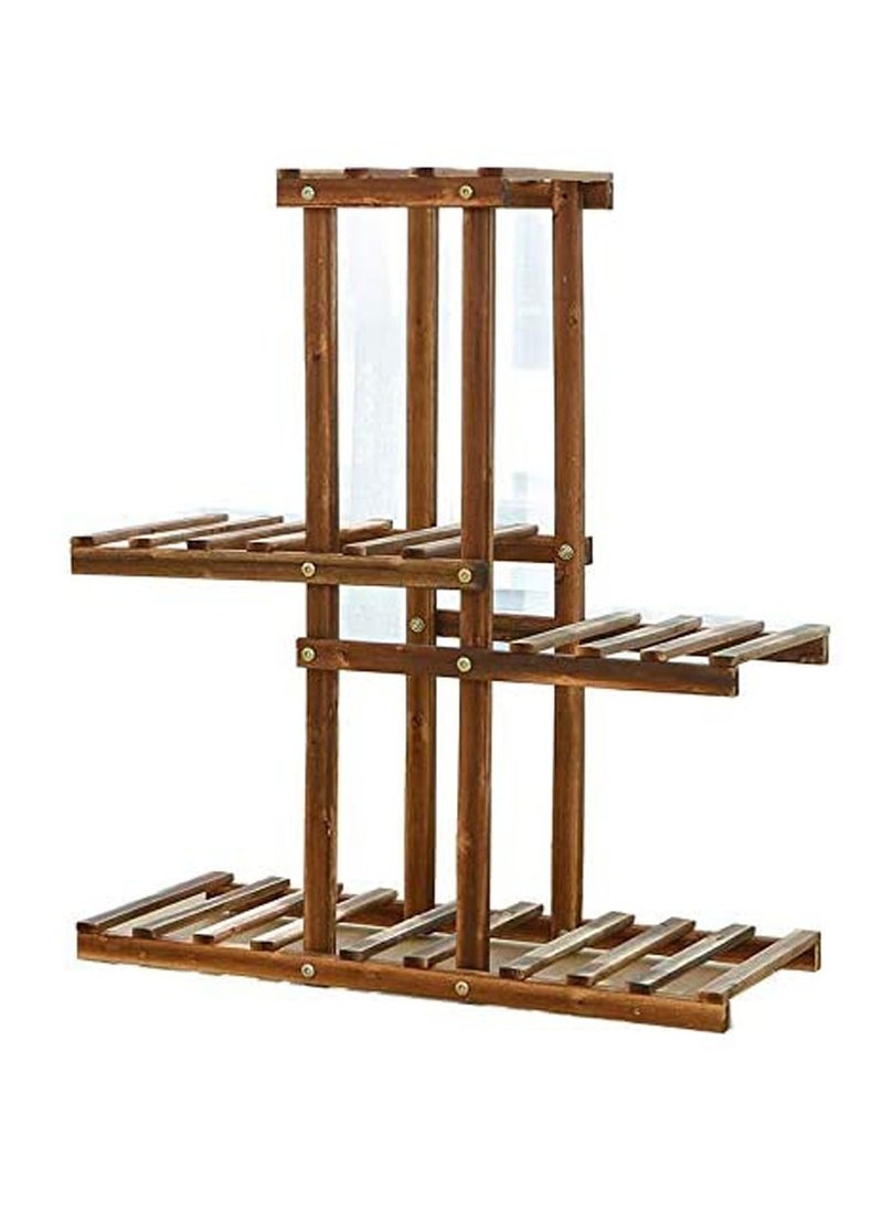 LINGWEI Wooden Flower Stand Multitier Plant Shelf Display Stand For Indoor and Outdoor  - Image 2