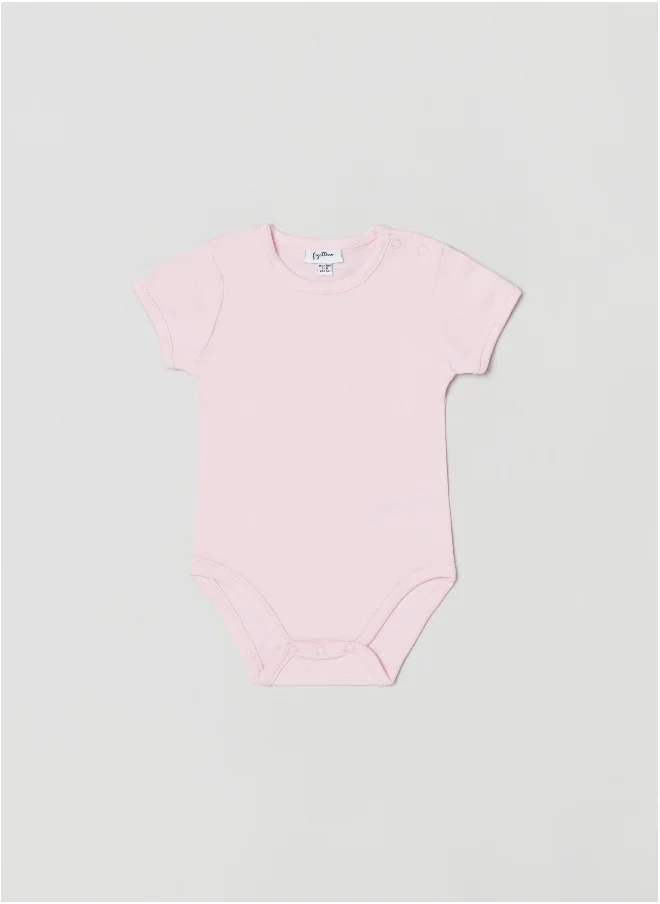 او في اس Ovs Three-Pack Cotton Bodysuits With Clouds Print
