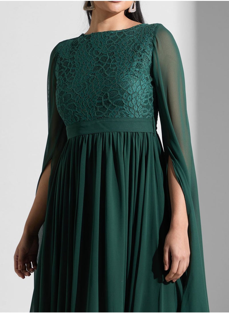 Golden Apple - Lace Detail Tiered Dress - Image 1