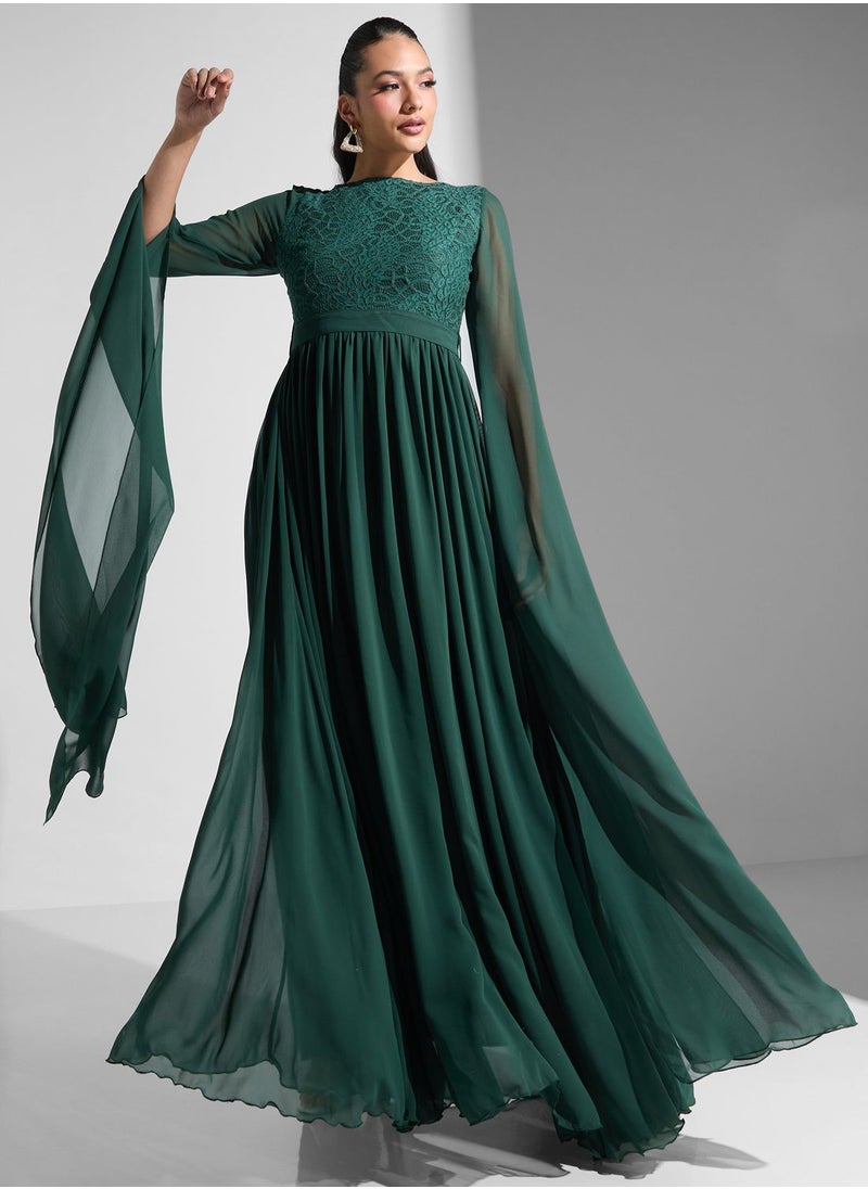 Golden Apple - Lace Detail Tiered Dress - Image 1