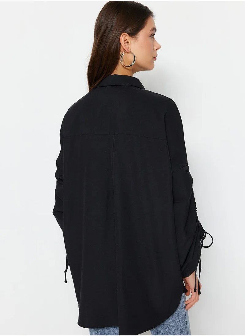 trendyol Pocket Detail Button Down Shirt