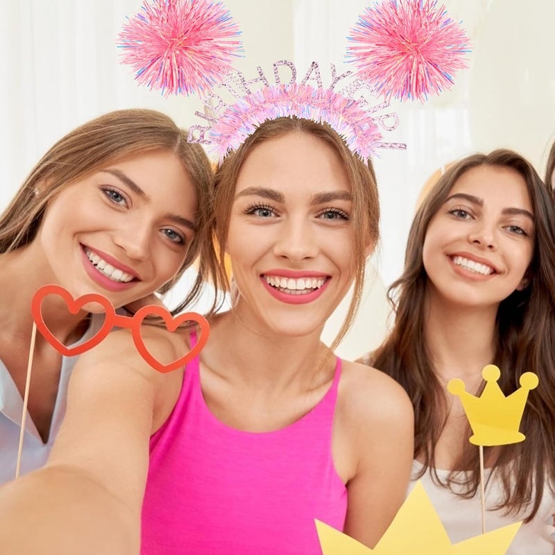 CIEHER Birthday Girl Headband Birthday Crown for Women Girls - Image 2