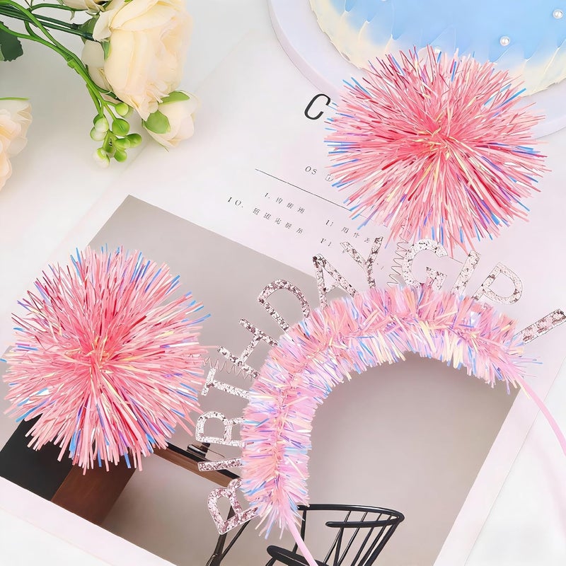 CIEHER Birthday Girl Headband Birthday Crown for Women Girls - Image 5