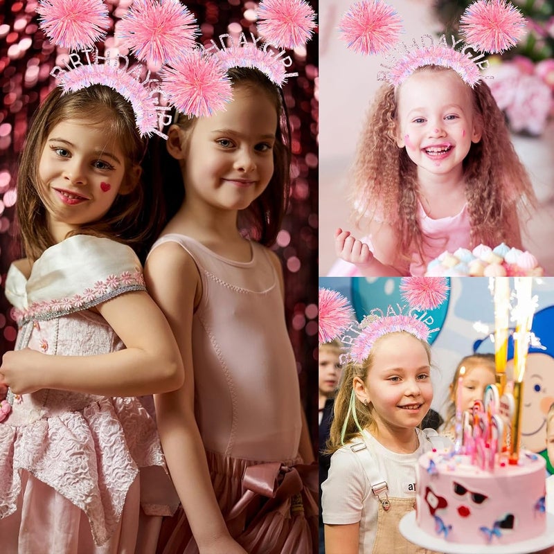 CIEHER Birthday Girl Headband Birthday Crown for Women Girls - Image 3