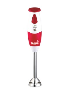 ICONA ICONA Hand Blender with 200W Motor, 7-Speed Detachable Stainless-Steel Whisk & Beater, Ergonomic Slim Grip Handle – Red & White | Compact and Lightweight for Smoothies, Soups, Sauces, and Batters  - Image 1