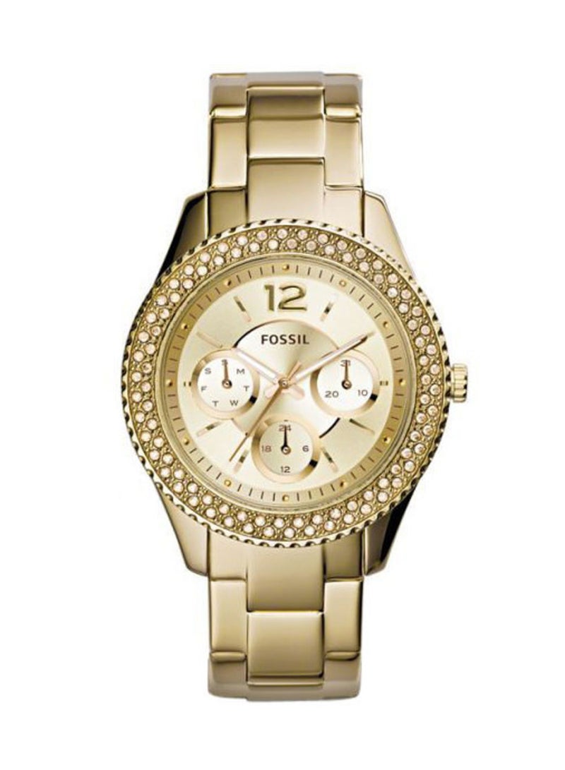 Women Stainless Steel Analog Quartz Watch ES3589 - 37 mm - Gold