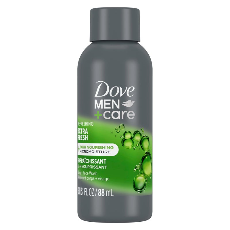 Dove Men+Care دوف للرجال + العناية غسول الجسم المنعش فائق الانتعاش مع تقنية الترطيب الدقيق المغذية لمدة 24 ساعة 3 أونصة - Image 1