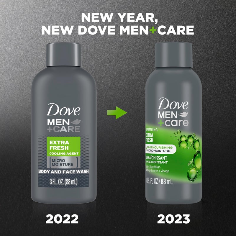 Dove Men+Care دوف للرجال + العناية غسول الجسم المنعش فائق الانتعاش مع تقنية الترطيب الدقيق المغذية لمدة 24 ساعة 3 أونصة - Image 2