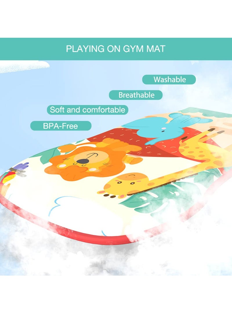 YelaJoy Musical Baby Gyms Play Mats Musical Activity Mat Piano Baby Play Gym Tummy Time Padded Mat for Baby Newborn Toddler Infants (Green)  - Image 4