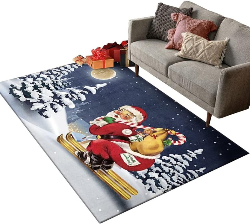 ويوبلز سجادة عيد الميلاد، دواسات ترحيبية لعيد الميلاد، سجاد داخلي لتزيين المنزل، مناسبة لغرفة المعيشة وغرفة النوم، سجاد أرضيات، زينة حفلات، هدايا، زينة عيد الميلاد - Image 1