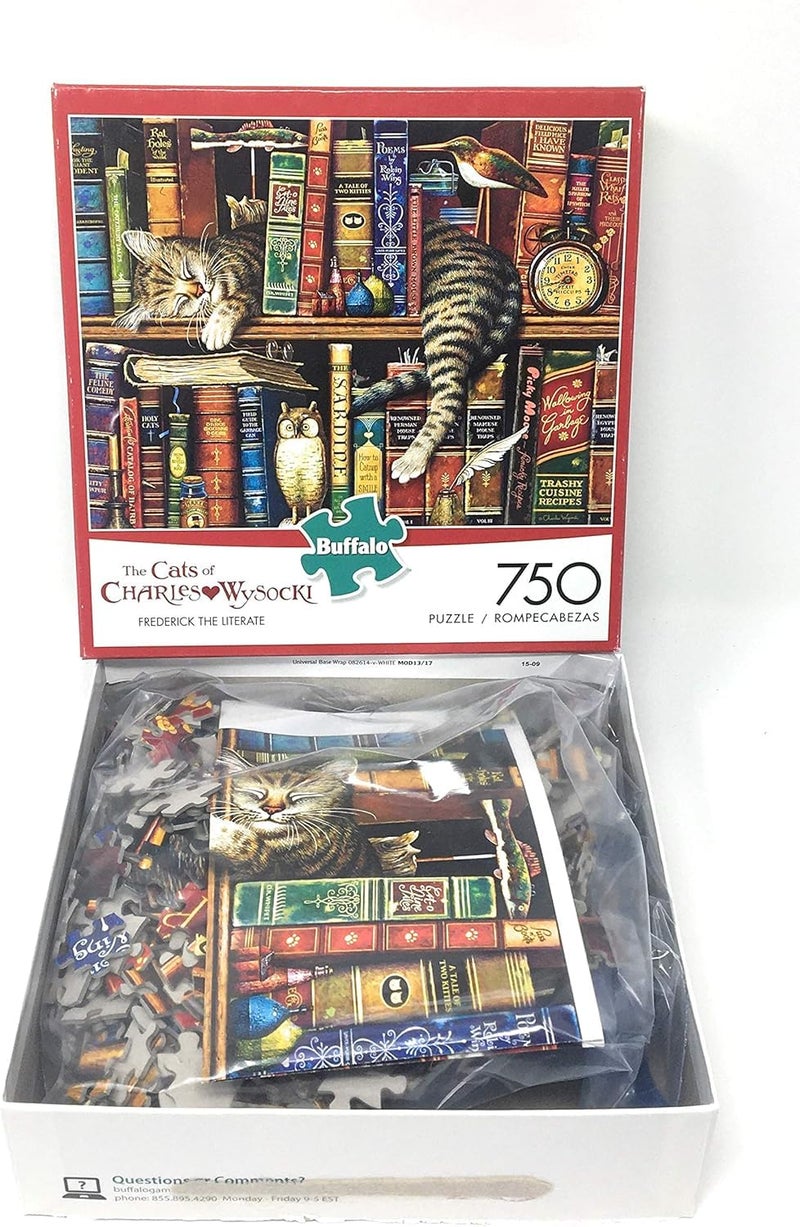 Buffalo Games - Charles Wysocki - Frederick the Literate - 750 Piece Jigsaw Puzzle For Adults -Challenging Puzzle Perfect for Game Nights - Finished Size is 24.00 x 18.00 - Image 1