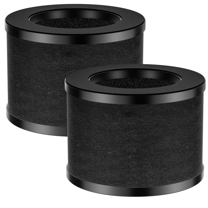 LINNIW 2 Pack TZ-K1 Replacement Filter Compatible With FreAire Air Purifier, VOOPNU DH-JH12, ToLife And MK01 MK06 Purifier, 3-in-1 Upgraded Filtration Filters, Activated Carbon and Pre-filter, JH12 Filter - Image 1