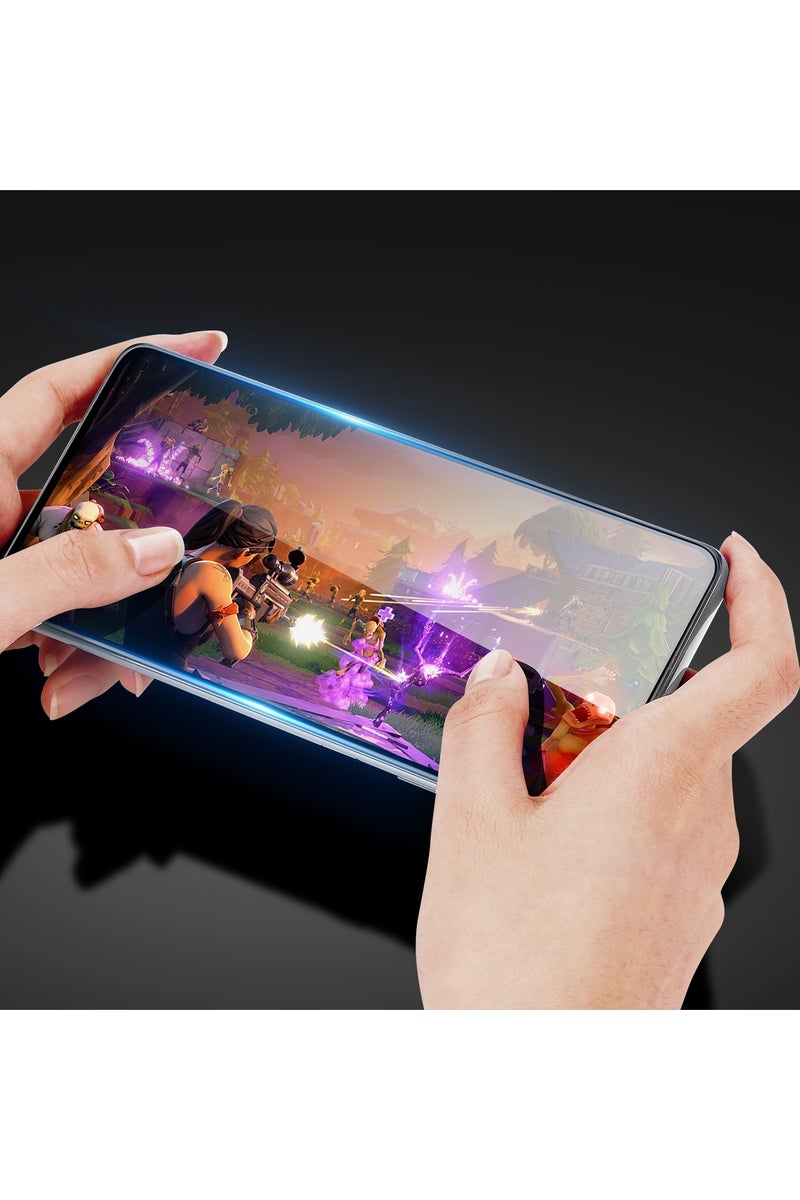 DUX DUCIS Tempered Glass Screen Protector, DUX - DUCIS Compatible with Samsung Galaxy A16 , Full Coverage Black Edge Clear Screen Protector (Full Glue Clear Black Edge) - Image 3