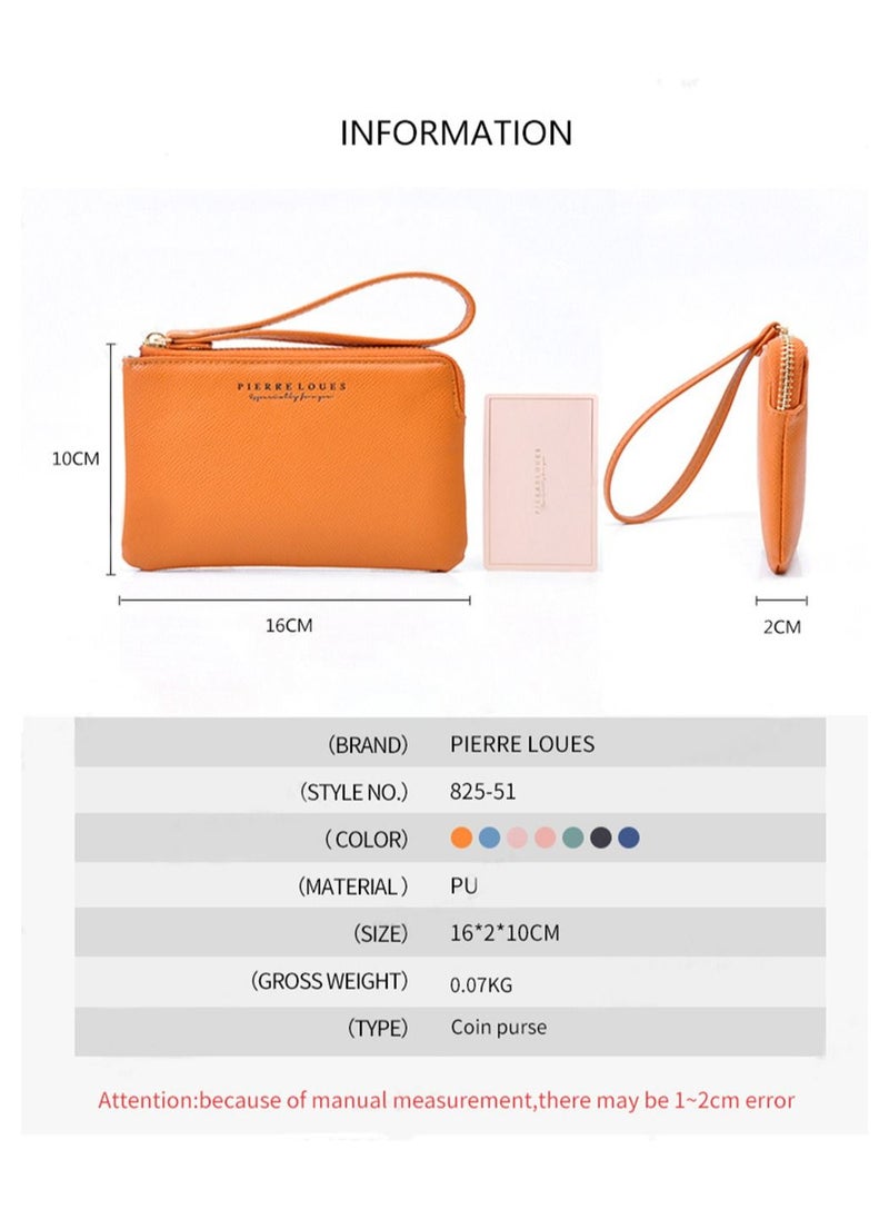 PIERRE LOUES - Simple Style Large Capacity Wallet Coin Purse Card Holder - Image 1