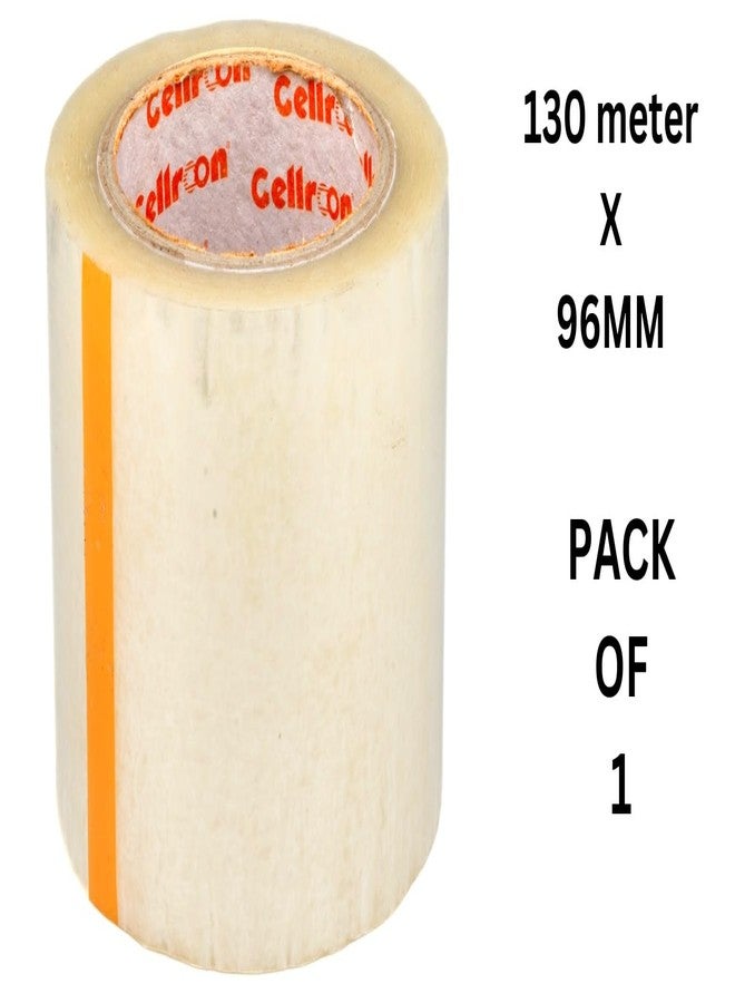 Cellroon Transparent Cello Tape For Packing (4 Inch / 130 Meter) Bopp Self Adhesive Tape Rolls, Packaging Tape For Home, Office, And Industrial Use (Pack Of 1) - Image 2