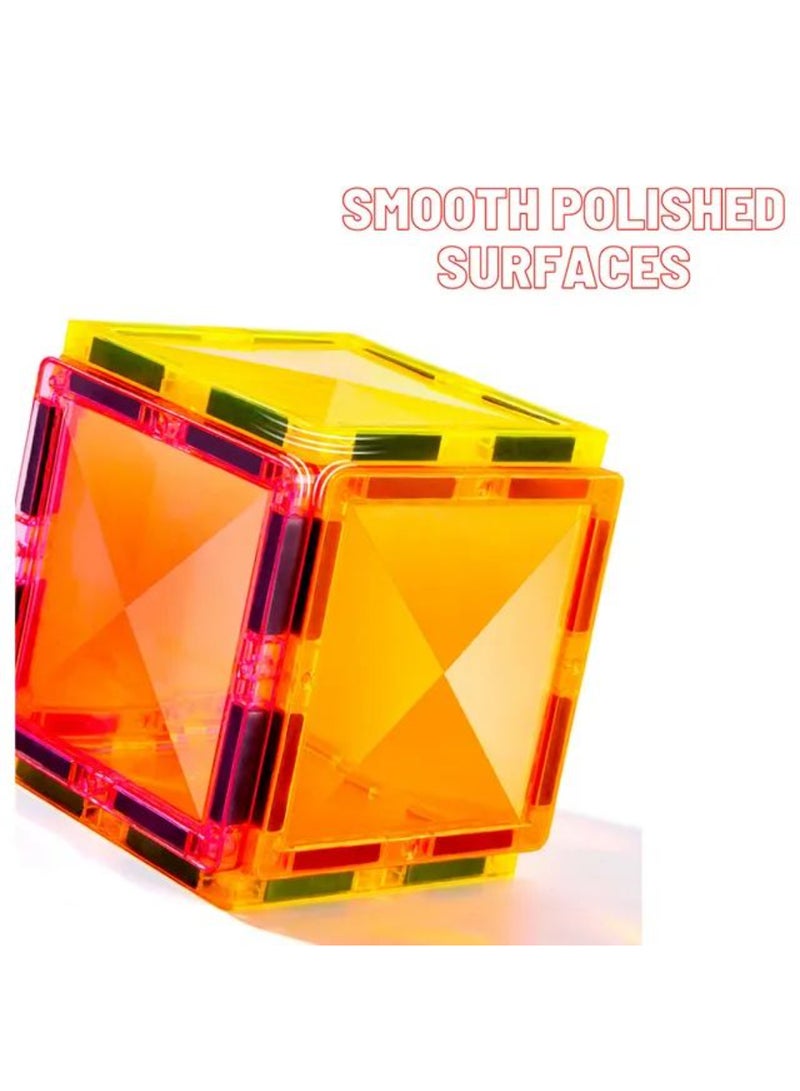 MiDeer ألعاب بلاط مغناطيسية إصدار ماربل ران - مجموعة 100 قطعة من كتل البناء الملونة للأطفال - لعبة تعليمية STEM مع مسارات وأنابيب سلسة - تنمي الإبداع والهندسة والمهارات الحركية - Image 5