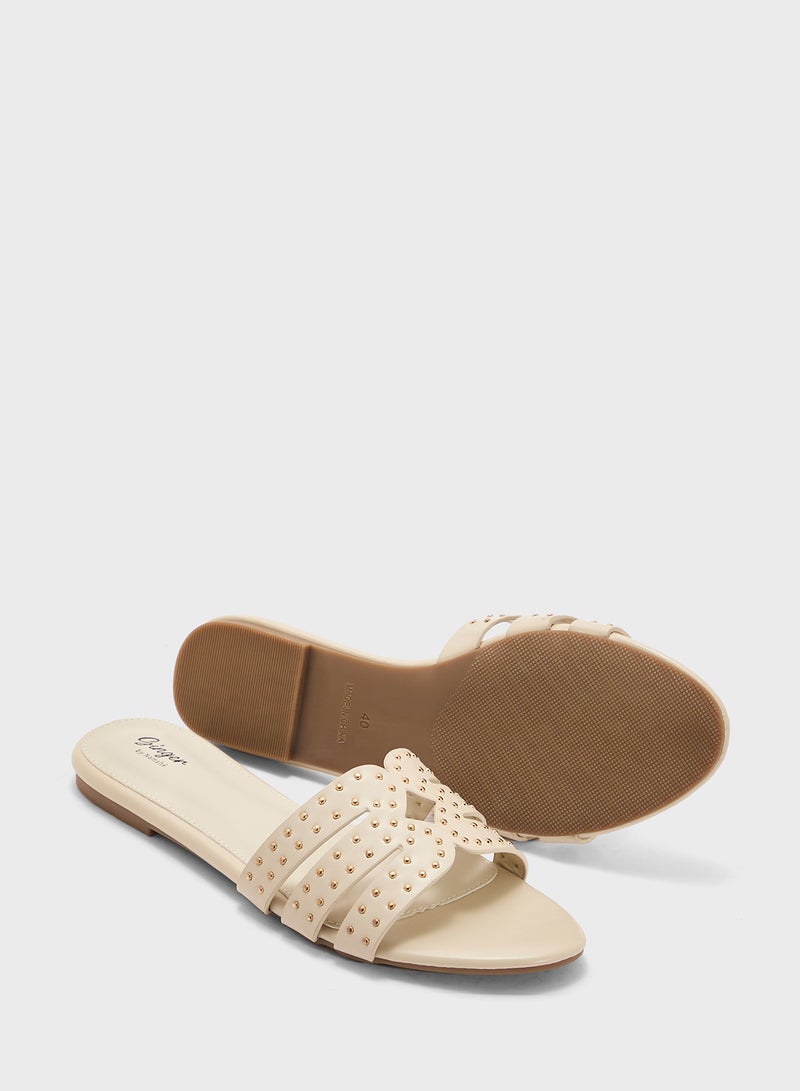 Ginger Studded Flat Sandal  - Image 3