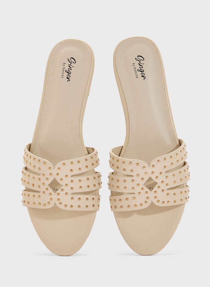 Ginger Studded Flat Sandal  - Image 4
