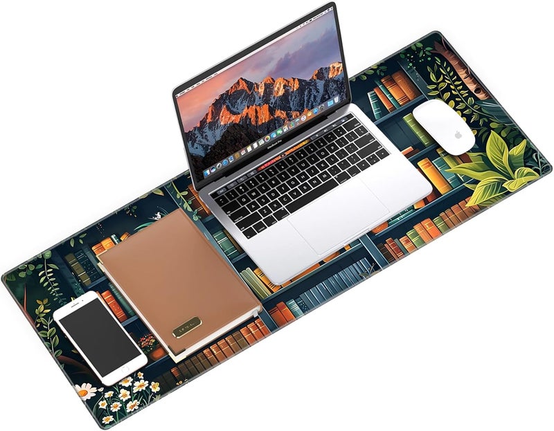 Galdas Gaming Mouse Pad XXL XL Large Long Extended Big Mousepad Non-Slip Rubber Keyboard Mouse Pad with Stitched Edges for Laptop Home Office (31.5x11.8x0.08 Inch) -Books - Image 3