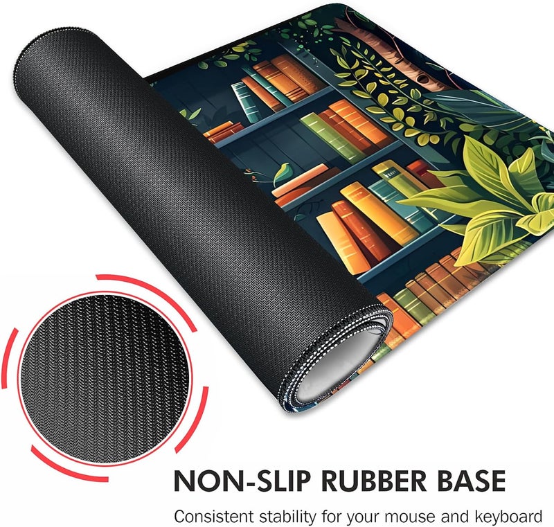 Galdas Gaming Mouse Pad XXL XL Large Long Extended Big Mousepad Non-Slip Rubber Keyboard Mouse Pad with Stitched Edges for Laptop Home Office (31.5x11.8x0.08 Inch) -Books - Image 5