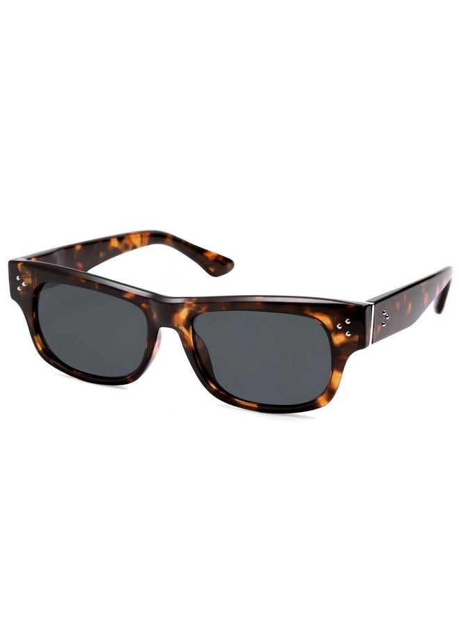 Sojos Retro Square Polarized Sunglasses For Women Men Vintage Shades Uv400 Protection Sunnies Sj2338, Tortoise Frame/Grey Lens  - Image 1