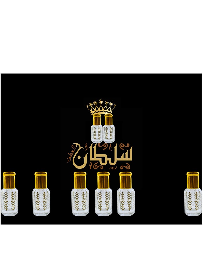 8 Pieces Mixed Sultan Perfumes Is Stable and Lasts Long Economical Package 6 Ml