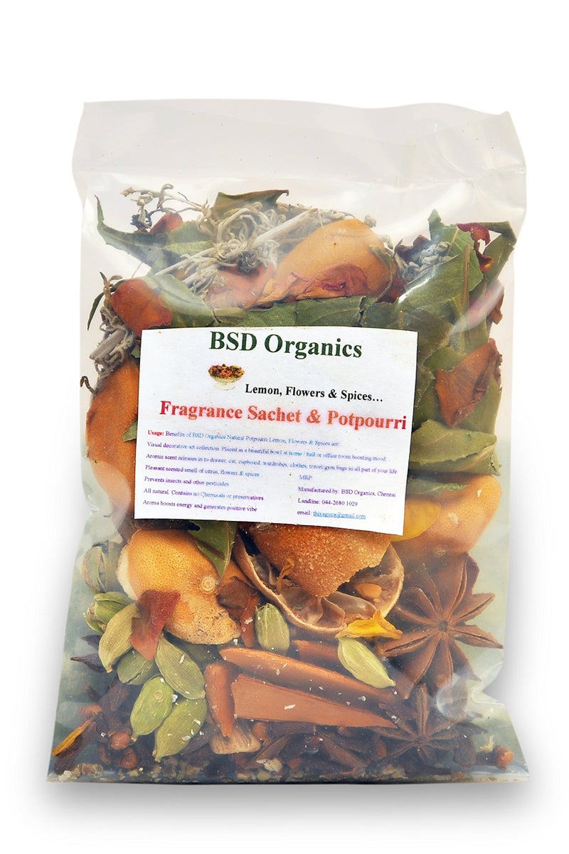 BSD Organics Natural Potpourri Lemon, Flowers & Spices - 50 gm - Image 1