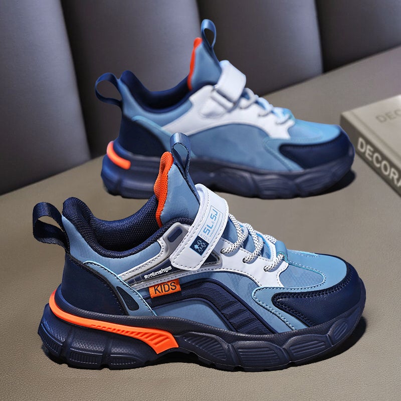 Boys Sneaker 2023 New Big Boys Leather Winter Fleece-Lined Cotton Shoes Autumn Children'S Shoes - Image 3