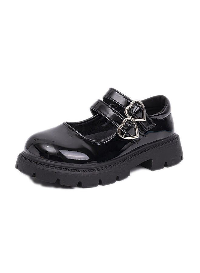 Girl's Leather Shoes Spring Autumn Big Girl Princess Shoes Children's Black Performance Shoes Fashion Flats - Image 5