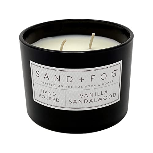 Sand + Fog Scented Candle - Vanilla Sandalwood – Additional Scents and Sizes – 100% Cotton Lead-Free Wick - Luxury Air Freshening Jar Candles - Perfect Home Decor – 12oz - Image 2