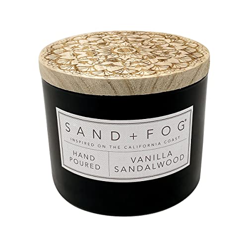 Sand + Fog Scented Candle - Vanilla Sandalwood – Additional Scents and Sizes – 100% Cotton Lead-Free Wick - Luxury Air Freshening Jar Candles - Perfect Home Decor – 12oz - Image 1