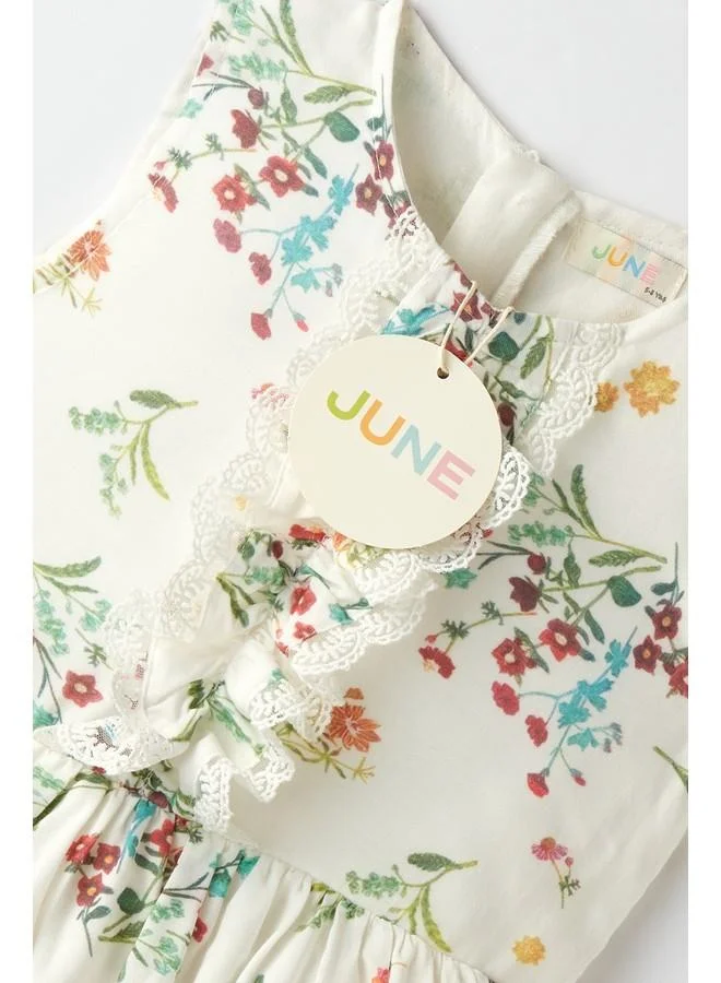 JUNE Floral Ruffle Dress