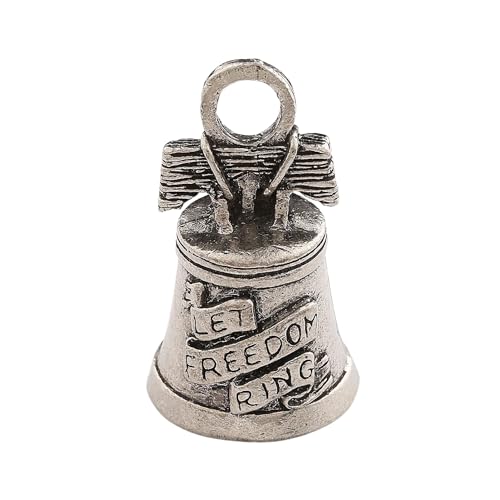 Guardian Bell Liberty Good Luck Bell w/Keyring & Black Velvet Gift Bag | Motorcycle Bell | Lead-Free Pewter | Made in USA - Image 1