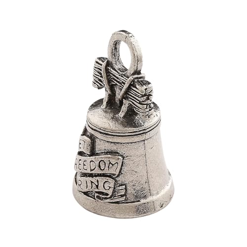 Guardian Bell Liberty Good Luck Bell w/Keyring & Black Velvet Gift Bag | Motorcycle Bell | Lead-Free Pewter | Made in USA - Image 2