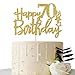 Maicaiffe Gold Glitter Happy 70th Birthday Cake Topper Hello 70 Cheers to 70 Years 70 Fabulous Party Decoration - Image 3