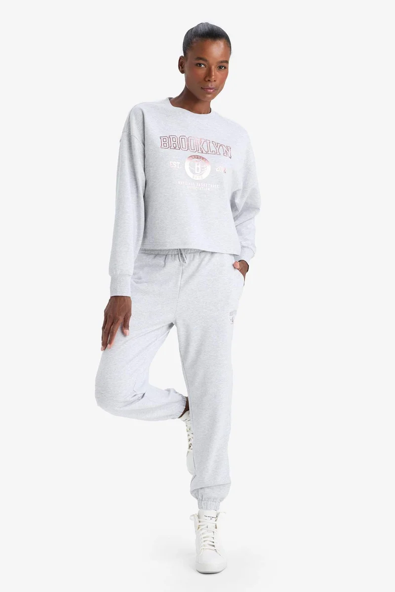 Defacto  DeFactoFit NBA Brooklyn Nets Standard Fit Jogger Sweatpants  | Best Price UAE