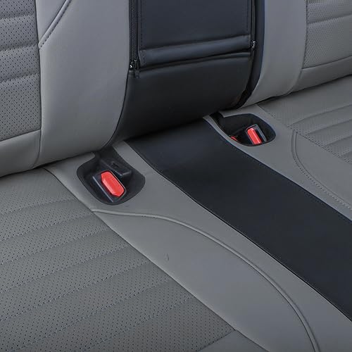 EKR Custom Fit Forester Car Seat Covers for Select Subaru Forester 2019 2020 2021 2022 2023 2024 - Full Set,Leather (Black/Gray) - Image 2