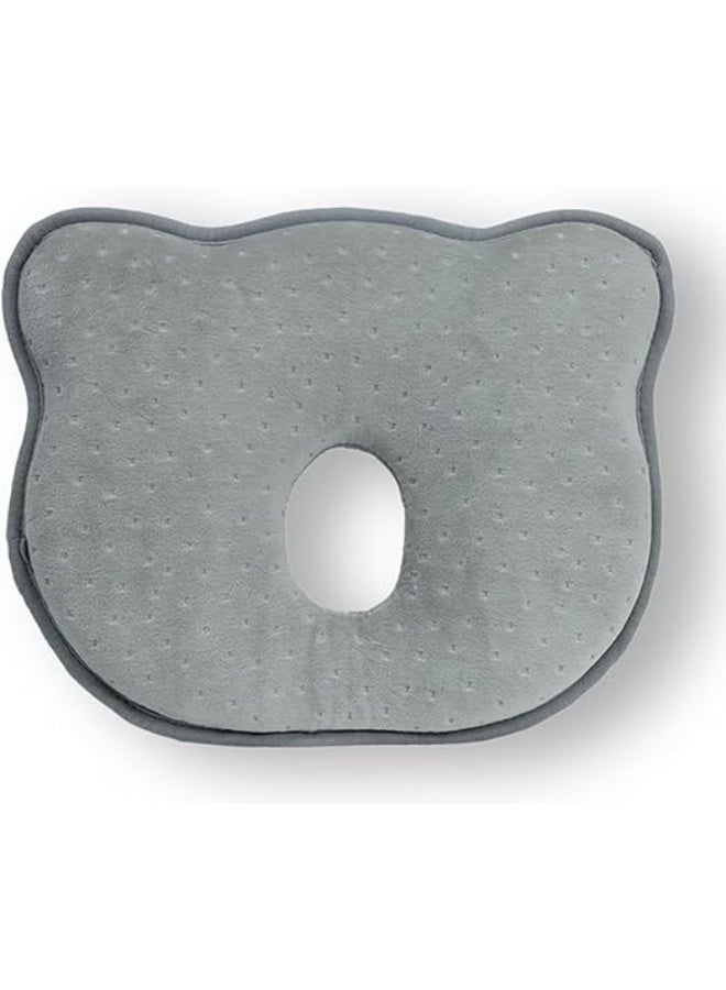Newborn Baby Head Shaping Pillow 0-12 Months | Anti-Flat Head Memory Foam | Soft Velvet Infant Pillow for Crib, Stroller & Car Seat - Image 1