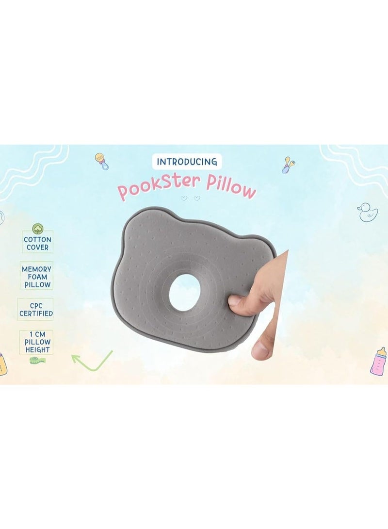 Newborn Baby Head Shaping Pillow 0-12 Months | Anti-Flat Head Memory Foam | Soft Velvet Infant Pillow for Crib, Stroller & Car Seat - Image 3