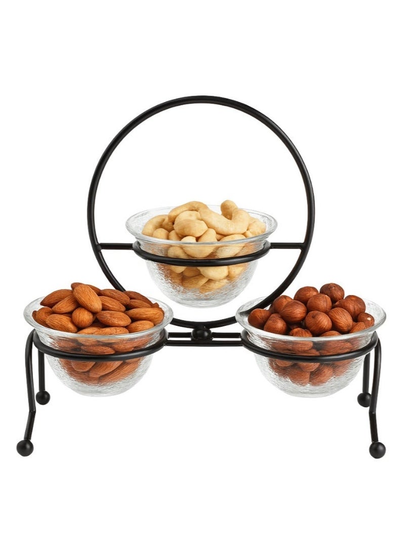 القناص شيالة مكسرات و حلاوة قزاز ثلجي 3 خانة | بهيكل حديد اسود مطفي جودة عالية - Image 3