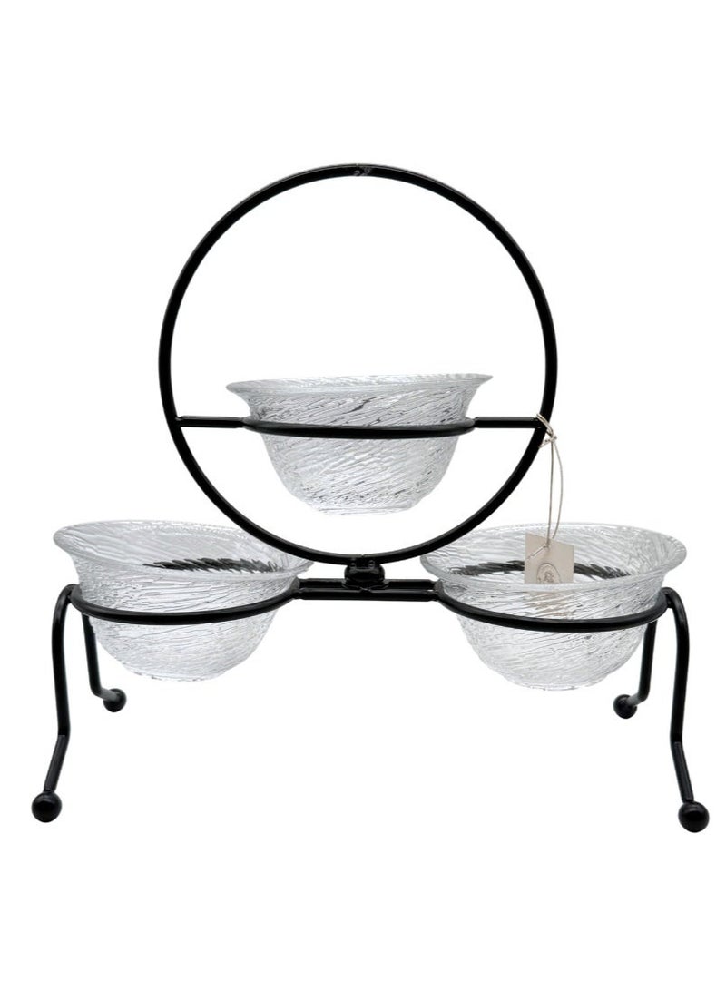 القناص شيالة مكسرات و حلاوة قزاز ثلجي 3 خانة | بهيكل حديد اسود مطفي جودة عالية - Image 4