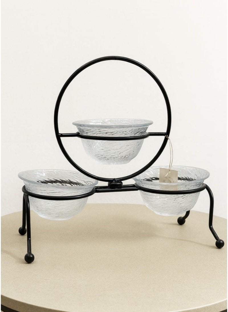 القناص شيالة مكسرات و حلاوة قزاز ثلجي 3 خانة | بهيكل حديد اسود مطفي جودة عالية - Image 2