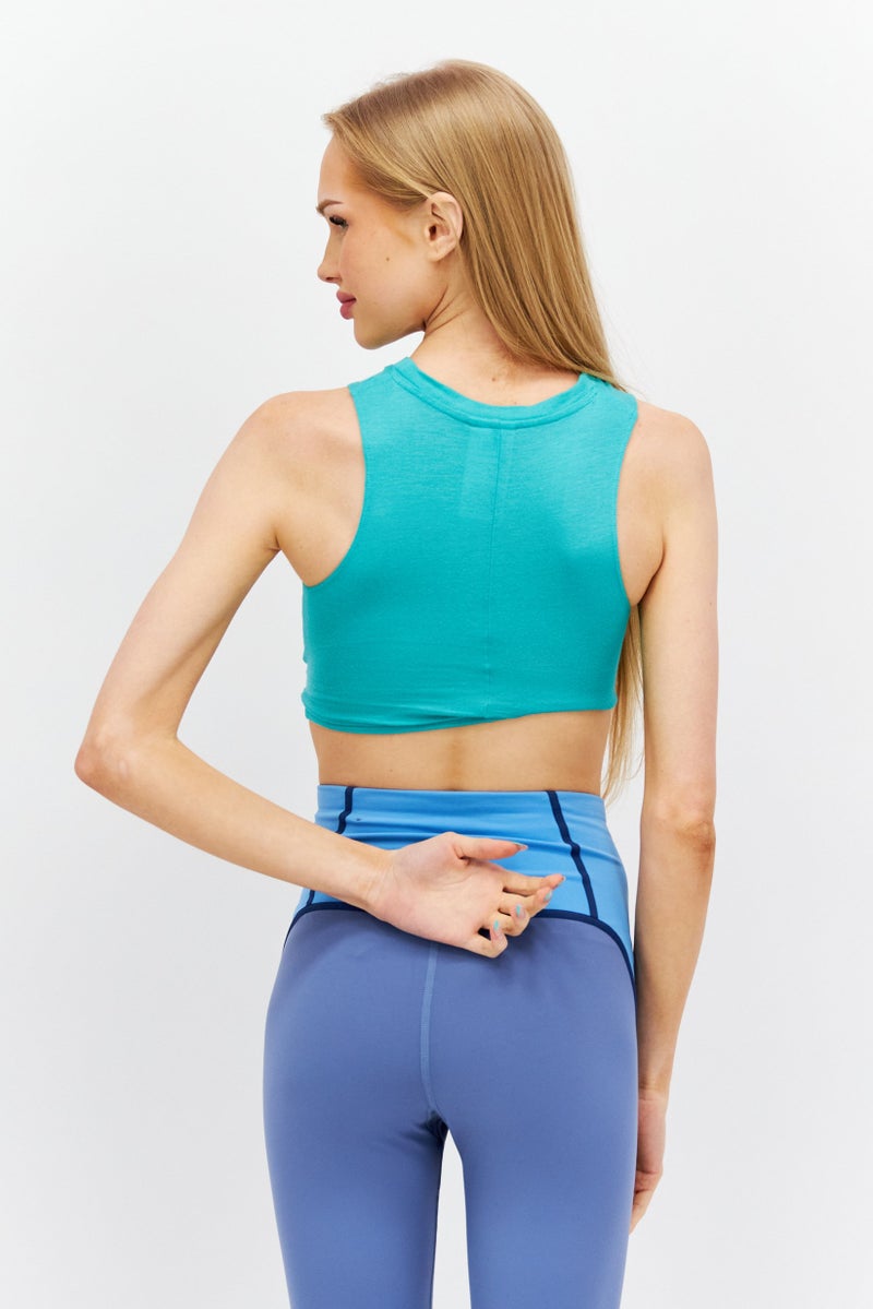 Reebok Women Sportswear Fit Sleeveless Training Tank Top, Green - Image 3