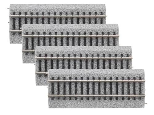 Lionel HO Gauge Track 45 Straight MagneLock 4Pack - Image 1