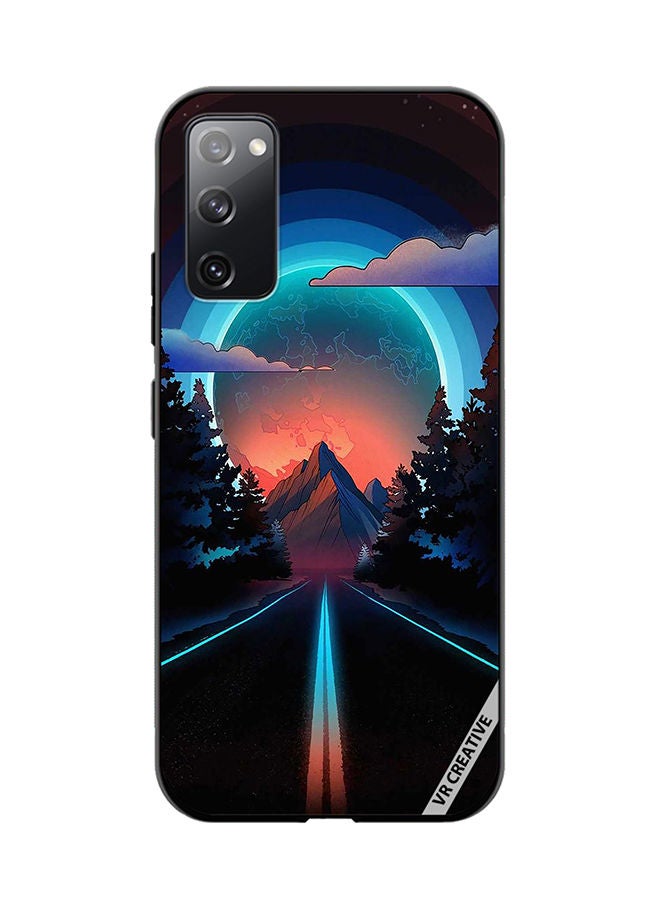 VR CREATIVE Protective Case Cover For Samsung Galaxy S20 FE 5G Road To Paradise Design Multicolour - Image 1