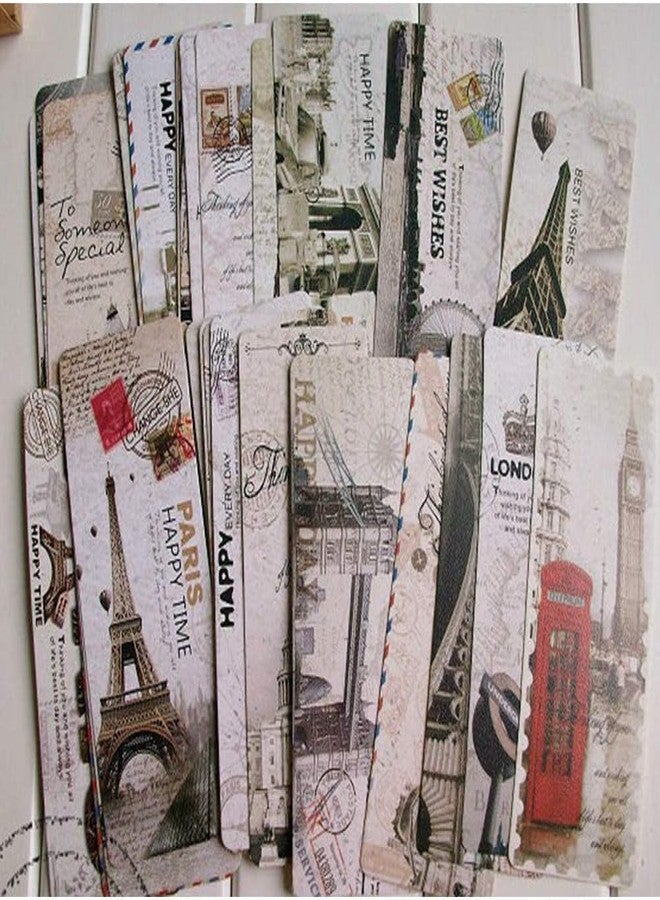 WaigN 30 Pcs Vintage European Scenes Retro Old Travel Postcard Bookmarks, Note Pads, Memo Pads Bookmarks Book Covers and Book Accessories, Decorations - Image 4
